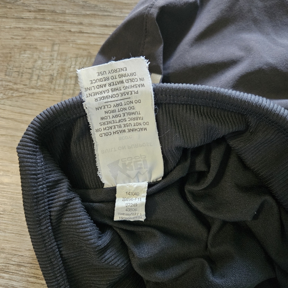 REI Co-Op Black Running Shorts With Attached Liner & Pull-On‎ Drawstring - Picture 10 of 10